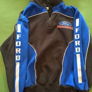 Ford Racing Nascar Blue Black Zip Up Large